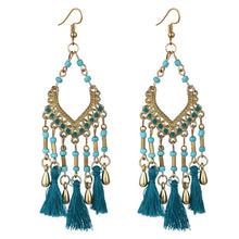 Load image into Gallery viewer, Cross-border new hotselling Bohemian Wholesale handmade long tassel bead earrings