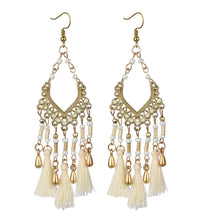 Load image into Gallery viewer, Cross-border new hotselling Bohemian Wholesale handmade long tassel bead earrings