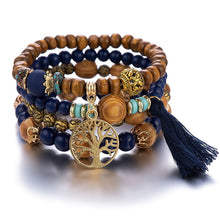 Load image into Gallery viewer, Bohemian style multi-layer wood bead beaded bracele wholesale jewelry
