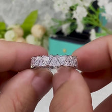 Load image into Gallery viewer, Hot Selling Jewelry Full Circle Full Circle Single Row Triangle Zircon Ring For Women Blingbling Female Gift Ring
