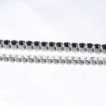 Load image into Gallery viewer, 2022 Luxury Adjustable Titanium Double Buckle Zircon Tennis Bracelets For Women Stainless Steel Silver Tennis Chain Bracelet
