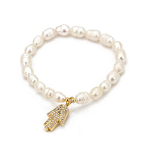 Load image into Gallery viewer, 2022 Charm Evil Eye Bracelet For Woman Natural Freshwater Pearl Beads Turkish Zircon Blue Eyes Women Bracelet Jewelry Set
