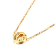 Load image into Gallery viewer, Charm Shiny Cubic Zircon Stainless Steel Initial Word 26 Letter A to Z CZ Alphabet Pendant Chain Necklace For Women Wholesale
